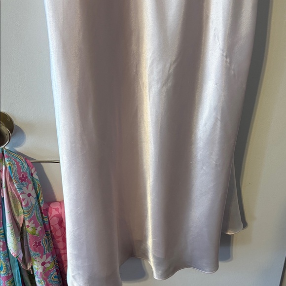 Vintage Y2K Princess Slip Dress Long Maxi Gown Blush Pink Renaissance Girly 90 L - Picture 10 of 17